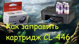 Как заправить картридж CL 446