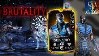 INCREDIBLE Grandmaster Sub Zero MAX Ascension Gameplay & Brutality