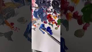 Adding details to the ️ painting using acrylics #shorts #acrylicpainting #acrylicart