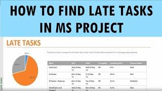 How to identify and show late tasks in MS Project  Project Management