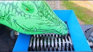 SHREDDING INFLATABLE CROCODILE Crushing Crunchy & Soft Things