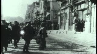 French General Maurice Sarrail greets Albanian politician Essad Pasha in Salonica...HD Stock Footage