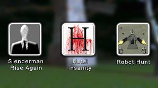 All DVloper Old Games - Hotel Insanity Vs Robot Hunt Vs Slenderman Rise Again