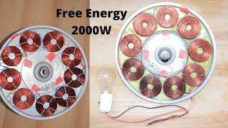 How to Make Wind Turbine Generator  2000W Free Energy Generator