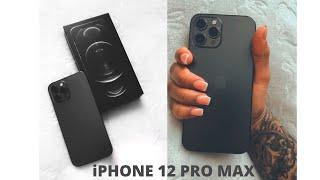 iPHONE 12 PRO MAX GRAPHITE UNBOXING & ACCESSORIES