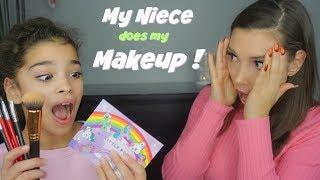 My 11 year old Niece does MY Makeup Challenge