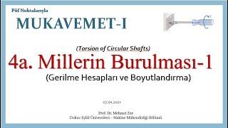 4.a Mukavemet 1    Millerin Burulması-1