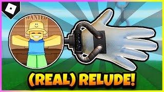 How to ACTUALLY get RELUDE GLOVE + A Guiding Hand BADGE in SLAP BATTLES Guide Bossfight ROBLOX