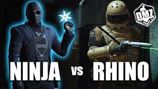 NINJA STARS vs THE RHINO...