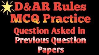 D&AR Rules Of Indian Railway MCQLDCE Railway ExamWelfare Inspector in Railway Question Paper