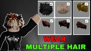 How To Equip More Than One Hair On Roblox 2024  Multiple Hair On Roblox