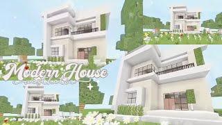 membangun rumah modern simple aesthetic˖ . ⊹ minecraft