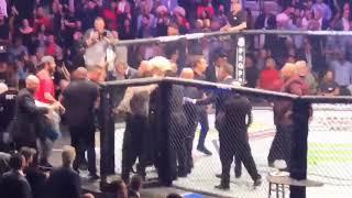 UFC 229 BEST ANGLE ON CAGE BRAWL  Conor vs Khabib