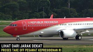 Lihat dari Dekat Proses Take Off Pesawat Terbang Kepresidenan RI di Bandara Soekarno-Hatta Jakarta