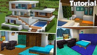 Minecraft Large Modern House #32 Interior Tutorial Easy