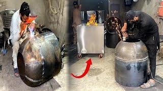 Traditional Giant Oven in Action Amazing Huge Gas Tandoor Stove Made Culinary Masterpiece