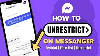 HOW TO UNRESTRICT ON MESSENGER  How to Remove Restriction on Messenger 2022