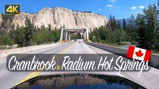 Driving from Cranbrook to Radium Hot Springs  Canada Road Trip in 4K