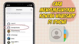 Cara Menyembunyikan Kontak Whatsapp Di Iphone