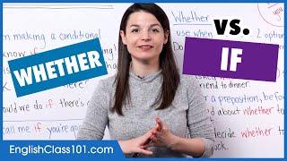 Whether vs If  Learn English Grammar