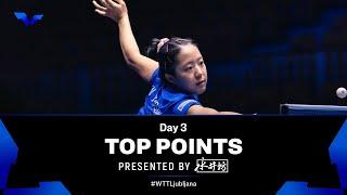 Top Points of Day 3 presented by Shuijingfang  #WTTLjubljana 2024