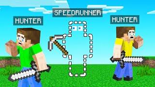 HUNTERS vs SPEEDRUNNER With INVISIBILITY Minecraft