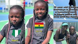 Nigeria Ghana Tennis Championship 10-year-old Whitney orimoloye is already a household