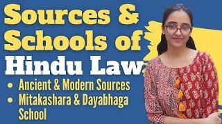 Hindu Law - Sources and Schools Ancient and Modern Sources  Mitakshara and Dayabhaga School