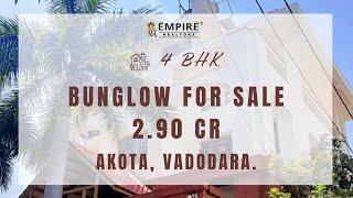 4BHK Fully Furnished House in Akota - Vadodara on Sell By Empire Realtors