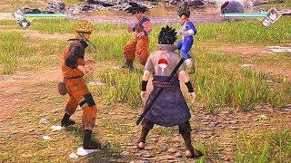 JUMP FORCE - Naruto & Sasuke vs Goku & Vegeta Naruto vs Dragon Ball Z