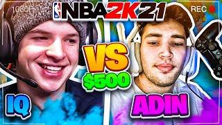 IQContained goes against Adin in INTENSE $500 Wager in NBA2K21 MY FIRST WAGER OF NBA2K21