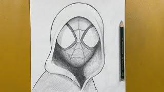 How to draw Miles morales Spider-Man  step-by-step