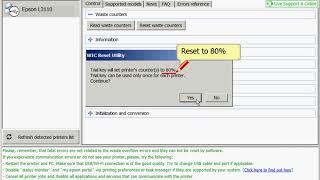 Free Waste Ink Pad Counters Reset to 80%- Epson L380 L3110 L3160 L3210 L3250 - reset by Yourself