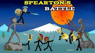 Speartons Battle  Voltaic Spearton Golden Spearton Spearton - Stick War Animation