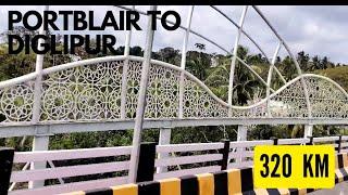 Portblair to diglipur journey in Andaman and Nicobar islands 320km bus journey