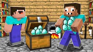 НУБ УКРАЛ АЛМАЗЫ У ПРО В МАЙНКРАФТ  НУБИК ПРОТИВ ТРОЛЛИНГ ЛОВУШКА В MINECRAFT Дак Плей