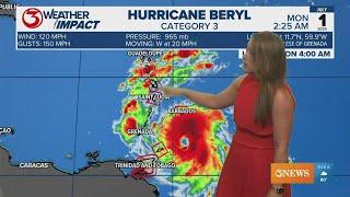 Tropical Update What is Weather Impact? Tracking Hurricane Beryl Carly explains new forecast look