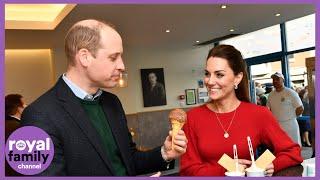 Duke and Duchess of Cambridge Visit Ice Cream Parlour by Sea Front