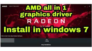 Install Radeon vega 3 graphics in window 7  AMD graphic driver install in window 7Asrock A320 R4.0