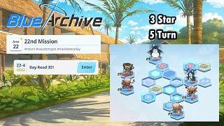 Blue Archive Global - Story Stage Normal 22-4 3 Star & 5 Turn Clear