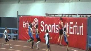 07.01.2012 Erfurt U18 Marius Rode 1.Platz 60m 724sec Januar 2012