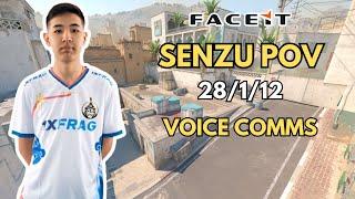 Senzu POV + VOICE COMMS 2812 CS2 FACEIT October 1st 2024