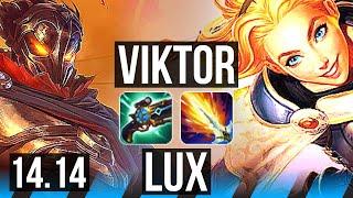 VIKTOR vs LUX MID  Rank 9 Viktor 1134 Dominating  BR Grandmaster  14.14