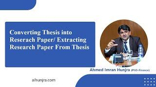 Converting Thesis Into Research Paper