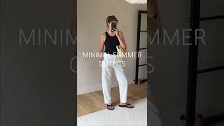 5 minimal Summer outfits from one of my recent videos. See the full video for all outfit details