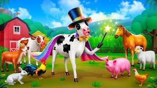 Crazy Baby Cows Magic Makes Animals Friends Disappear Funny Animals Cartoons 2024