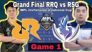 GRAND FINAL Rex Regum Qeon RRQ vs Resurgence RSG  MPL Invitational Day 3 - RRQ vs RSG Game 1