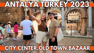 ANTALYA TURKEY 2023 CITY CENTERBAZAARKALEİÇİOLD TOWN 16 MAY WALKING TOUR  4K UHD 60FPS