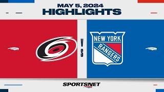 NHL Game 1 Highlights  Hurricanes vs. Rangers - May 5 2024