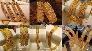 Latest 22k Gold Bangles Designs 2022 With Weight And Price  Shridhi Vlog